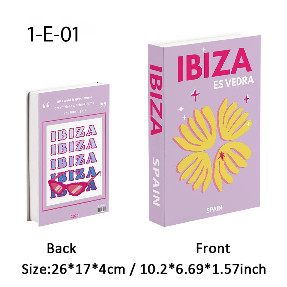 New Travel Decorative Books Book Decoration Luxury Fake Books Decor Table Storage Box Shelf Ornaments Interior Desk Aesthetic