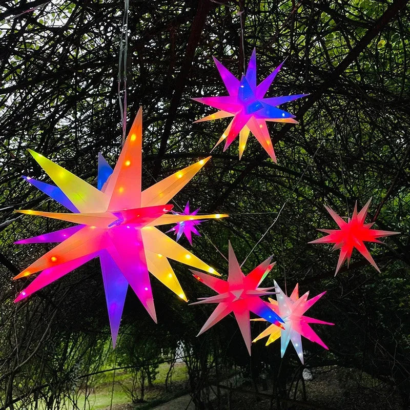 Luz de estrella RGB LED inteligente, control por aplicación Bluetooth, luces nocturnas, lámpara de punto de color mágico para regalo, fiesta, patio, árbol, camping, decoración del hogar