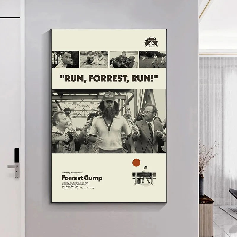 Before Sunset/Forrest Gump/The Golden Girls Movie Poster Mid-Century Modern Art Vintage Minimalist Canvas Wall Art Print Gift