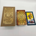 Nouvelle Arrivée Superbe Jeu de Cartes en Plastique Tarot Vintage 3D Luxe Cartes de Divination Imperméables Glaçées avec Effet Pailleté
