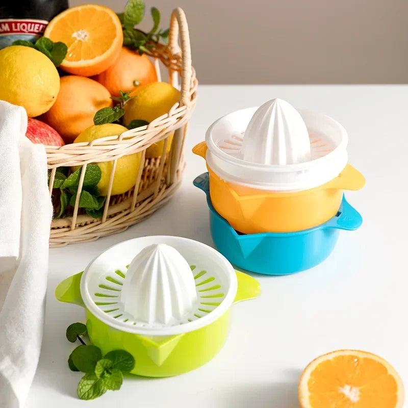 Exprimidores manuales portátiles de limón y naranja, herramienta manual de plástico para frutas, accesorios de cocina, herramientas para hacer zumo de cítricos 100% natural prensado a mano