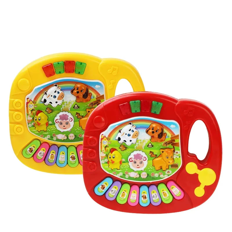 Juguete Musical para Bebés con Sonidos de Animales Teclado de Piano para Niños Instrumento Musical Eléctrico con Luces Intermitentes Juguetes Educativos Tempranos para Niños