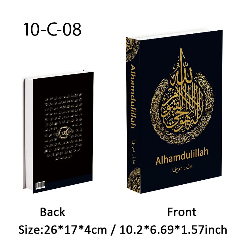 Islamic Mosque Kabaa Luxury Fake Book Home Decor Decorative Books Storage Box Simulation Book Coffee Table Interior Decoration