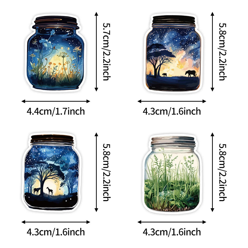 10/30/50/100 autocollants de dessin animé "Bottle World" style INS mignons pour ordinateur portable, scrapbooking, téléphone, agenda, autocollants esthétiques, jouets pour enfants