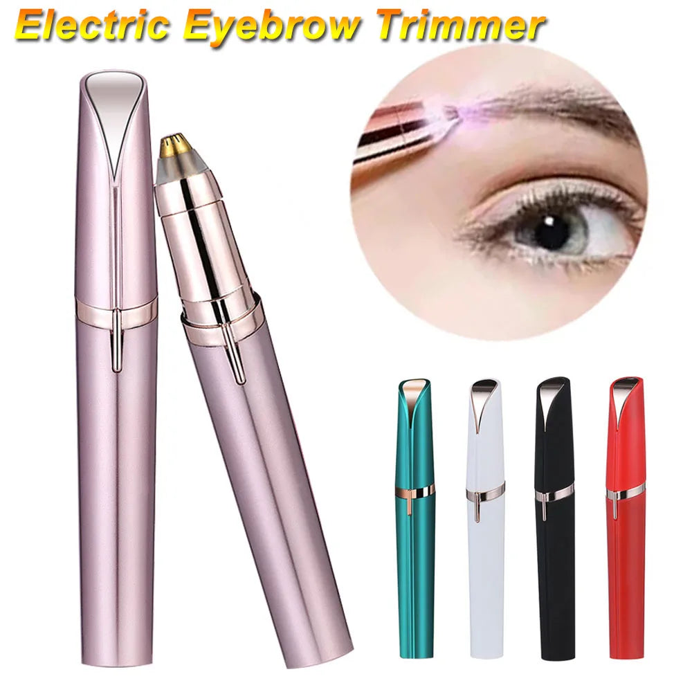 Épilateur électrique sourcils pour femme, taille-sourcils en forme de crayon, dissolvant de poils du visage pour femme, rasoirs à sourcils automatiques, couteau de poche