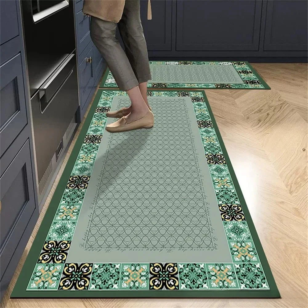 Alfombrilla de cocina VIKAMA de 1/2 piezas, antideslizante y fácil de mantener, decoración del hogar, alfombra para porche de entrada, alfombrilla para sala de estar