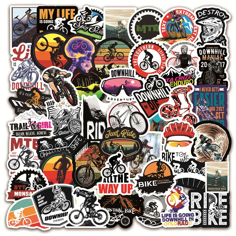 10/30/50/100PCS Pegatinas de graffiti para bicicleta de montaña MTB, para portátil, guitarra, equipaje, monopatín, coche, impermeables, geniales, calcomanías, juguetes para niños