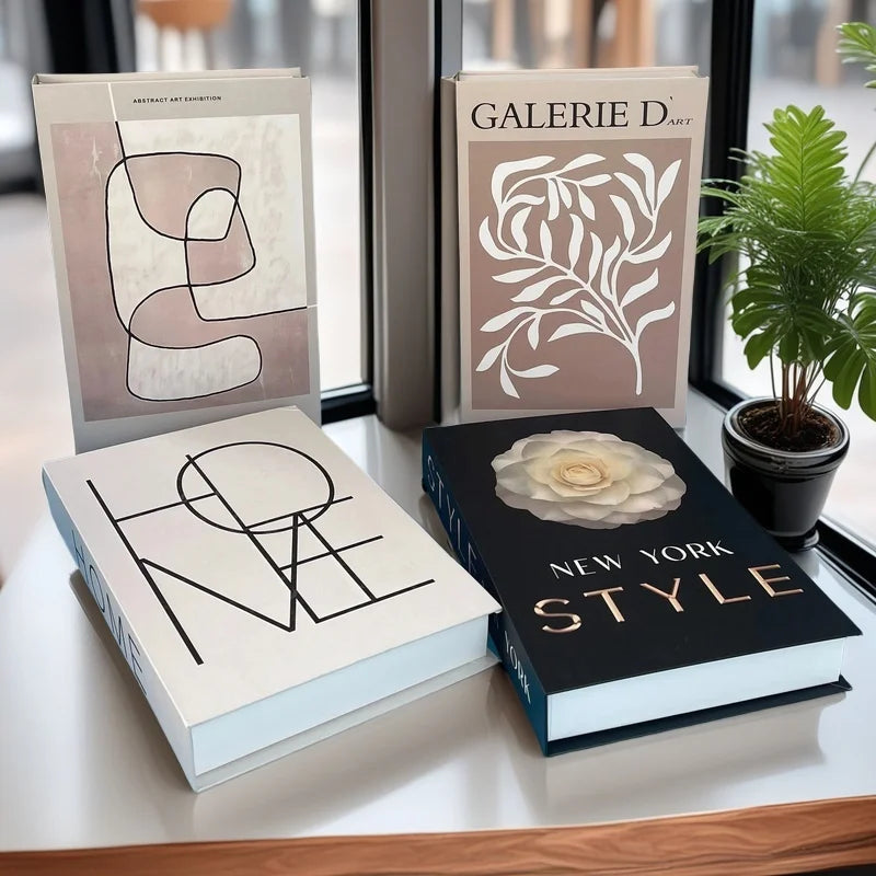 Monet Luxury Fake Books Interior Decoration Open Decorative Books Storage Box Bauhaus Boho Ornaments Coffee Table Shelf Decor