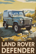 Affiche Land Rover Defender 90 tout-terrain - Affiche rétro classique automobile - Impressions sur toile - Impression esthétique de véhicule tout-terrain classique