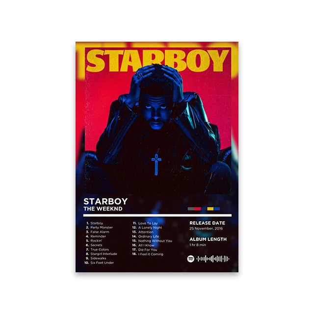 Rapper Album Cover Retro Poster Music Canvas Wall Art Print Mural Home Decor Music Lover Gift