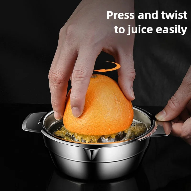 Exprimidor de acero inoxidable, exprimidor manual doméstico, exprimidor de limón y naranja, exprimidor de tipo prensa, herramienta casera para zumos de frutas