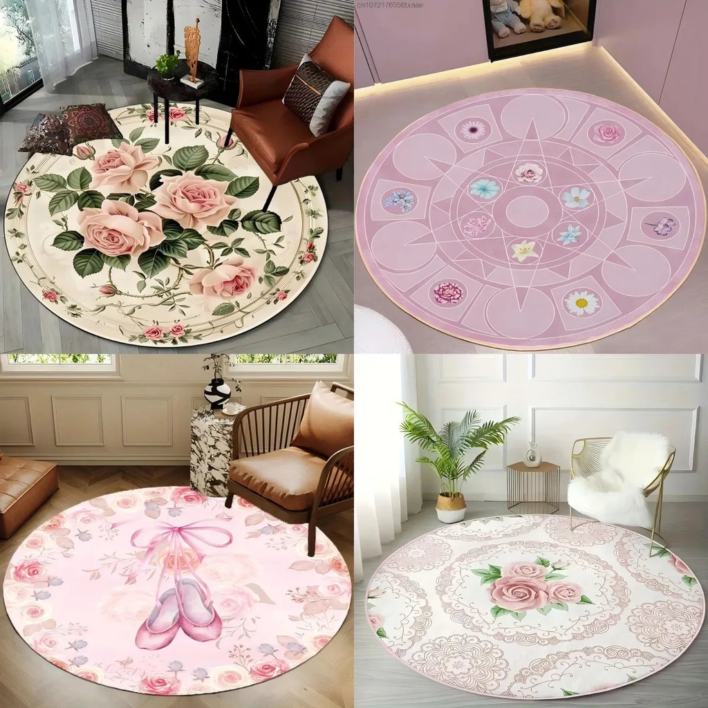 VIKAMA Tapis Imprimé Boucle Douce Épaisse et Douce pour Salon Chambre et Table Basse Tapis de Sol Facile à Nettoyer