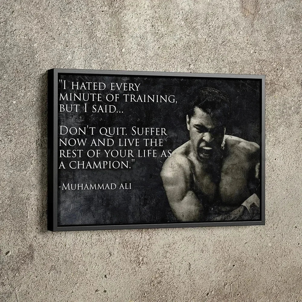 Classic Vintage Wall Art Mike Tyson Vs Muhammad Boxing Painting, HD Canvas Printed Poster, Home Living Room Bedroom Decoration