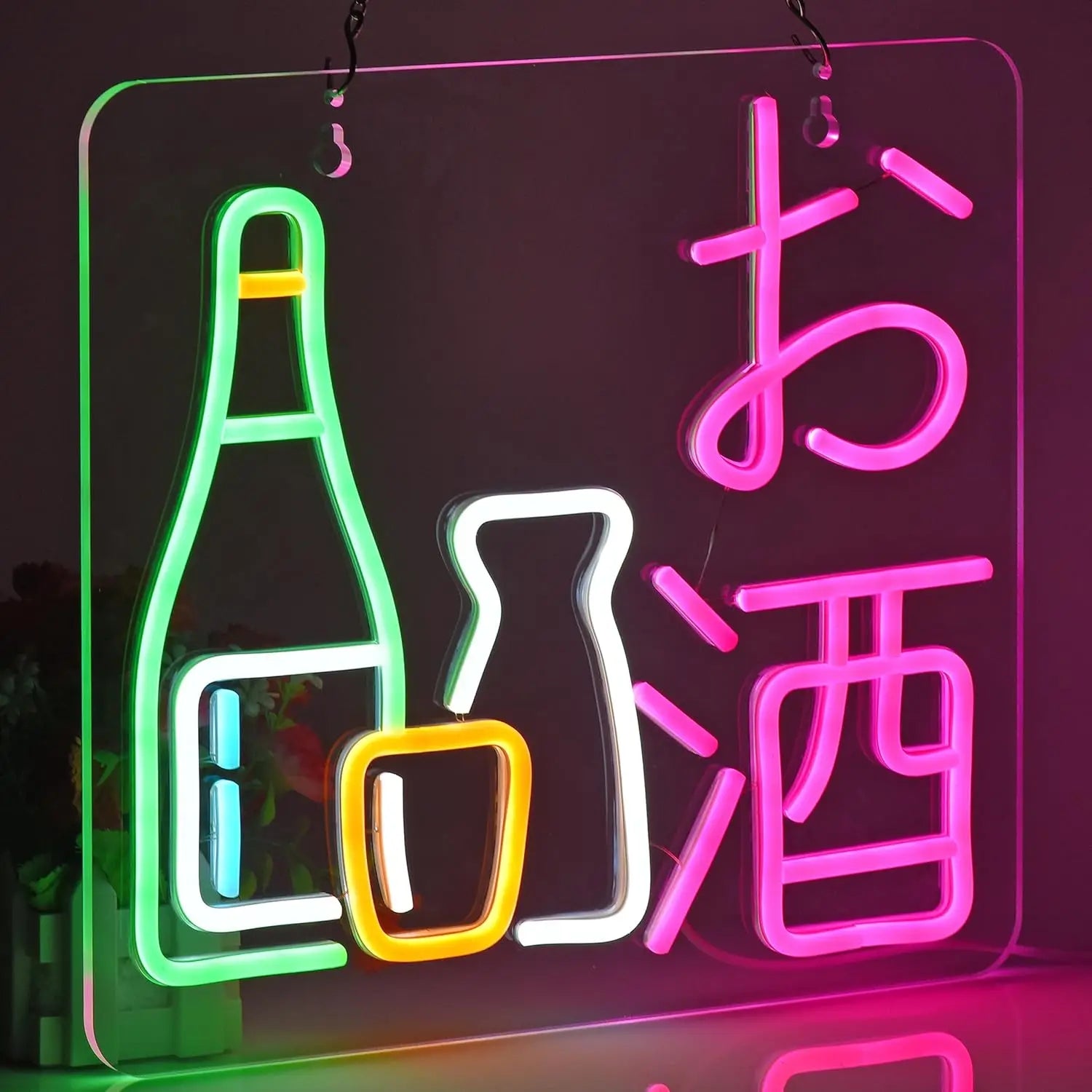 Enseigne néon de saké japonais, enseigne néon LED pour décoration murale, alimentée par USB pour Izakaya, restaurant, bar, fête, décoration intérieure