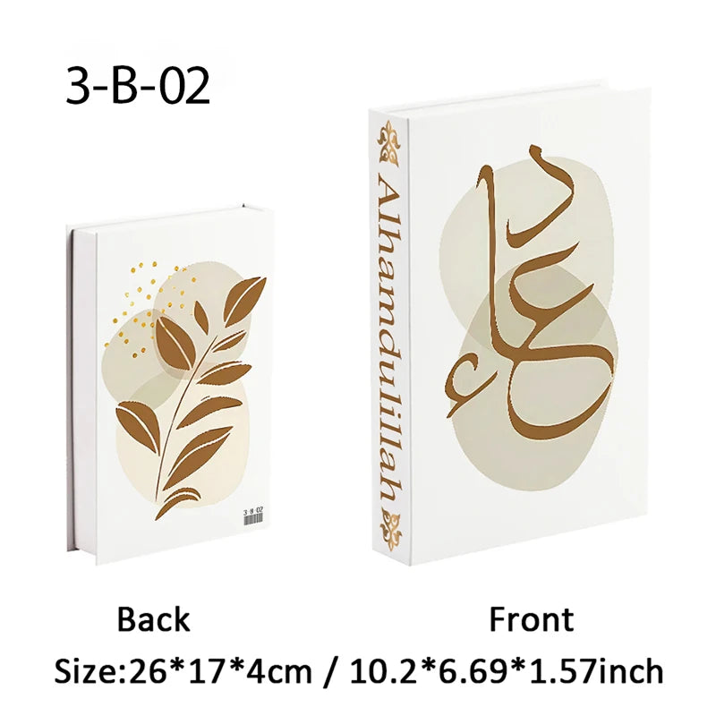 Islamic Mosque Kabaa Luxury Fake Book Home Decor Decorative Books Storage Box Simulation Book Coffee Table Interior Decoration