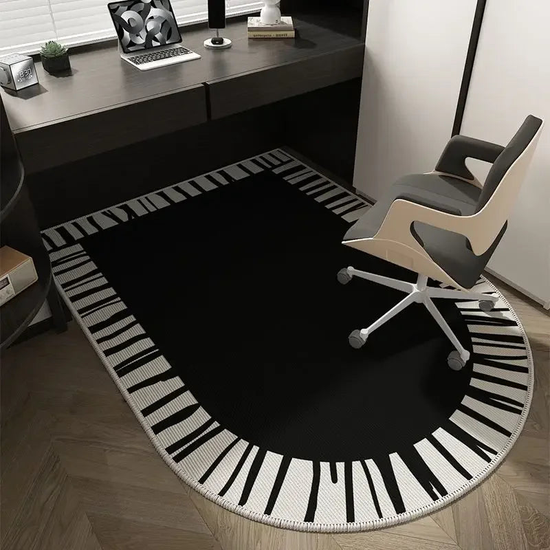 VIKAMA Alfombra de Suelo para Silla de Ordenador, Alfombrilla de Lujo para Silla Giratoria de Oficina, Alfombra para Tocador de Dormitorio, Alfombra para Puerta de Entrada, Decoración del Hogar