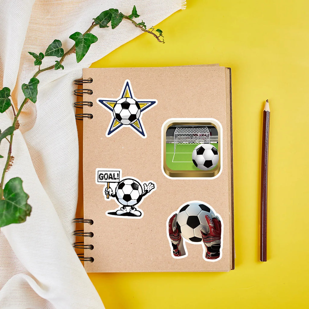 50/100PCS Pegatinas de Graffiti de Fútbol Balón Deportivo Impermeables Pegatinas Decorativas Pegatinas Creativas de Papelería de Fútbol