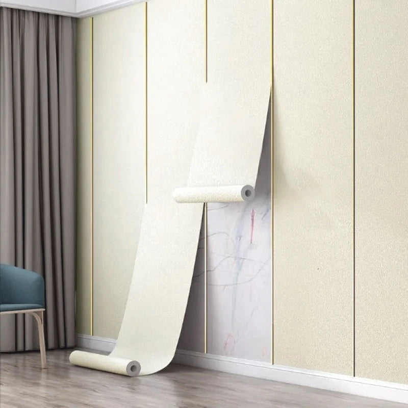2.8/10m 3D Thicken self-adhesive wallpaper linen plain Diatom Mud wall stickers color decor renovation anti-collision Home Decor