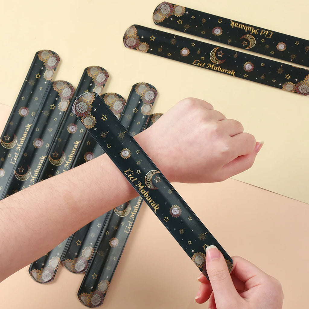 Bracelet à claquer EID Mubarak, décorations de Ramadan pour la maison 2025, cadeaux islamiques musulmans pour la fête de l'Aïd al-Adha