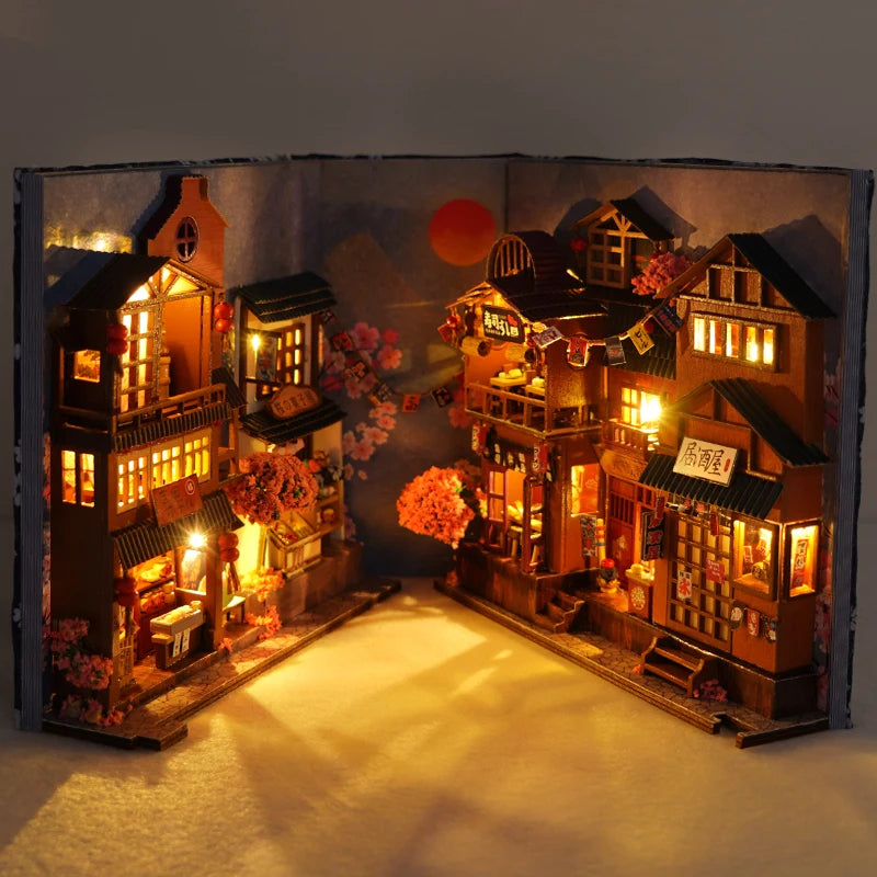 1 pièce, Kit de fabrication de coin de livre, Kit de modèle à assembler, Décoration d'étagère, Micro modèle de décoration intérieure, Le cadeau parfait pour les adolescents et les adultes
