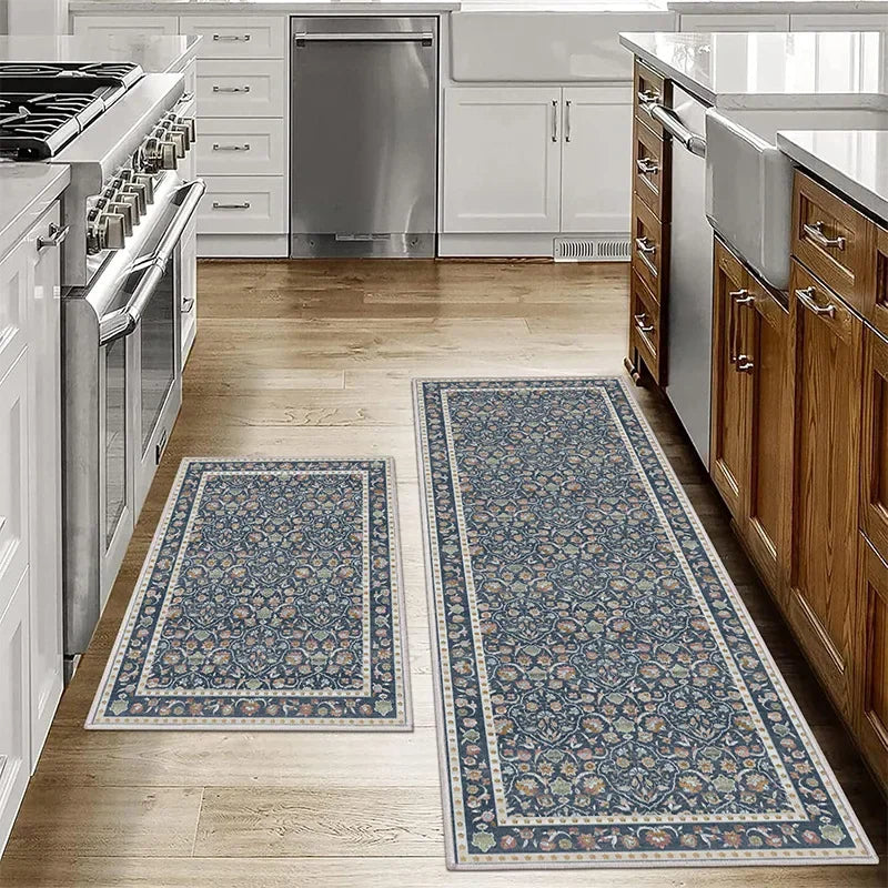 VIKAMA 1/2PCS Alfombras de cocina bohemias antideslizantes lavables para baño, felpudos para puerta, pasillo, alfombras de pasillo, decoración del hogar
