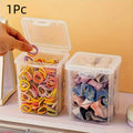 1 boîte de rangement empilable transparente pour accessoires de cheveux avec couvercle à clip – Antipoussière, étanche, organisateur en plastique pour bijoux