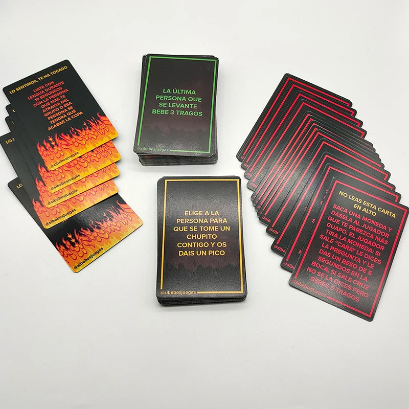 Juego de cartas para beber de mesa de papel de nuevo lanzamiento, juego de cartas para borrachos para adultos en español para fiestas