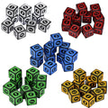 Lot de 50 dés en acrylique D6, motifs sculptés, polyèdre, dés de jeu à 6 faces pour jeux de rôle Donjons et Dragons