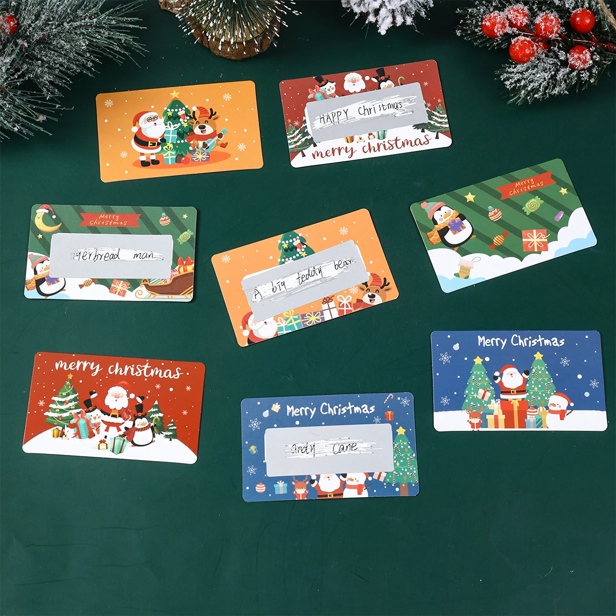 Tarjetas Rasca y Gana de Navidad, Decoraciones Navideñas para el Hogar 2025, Regalos Sorpresa DIY de Navidad y Año Nuevo 2026