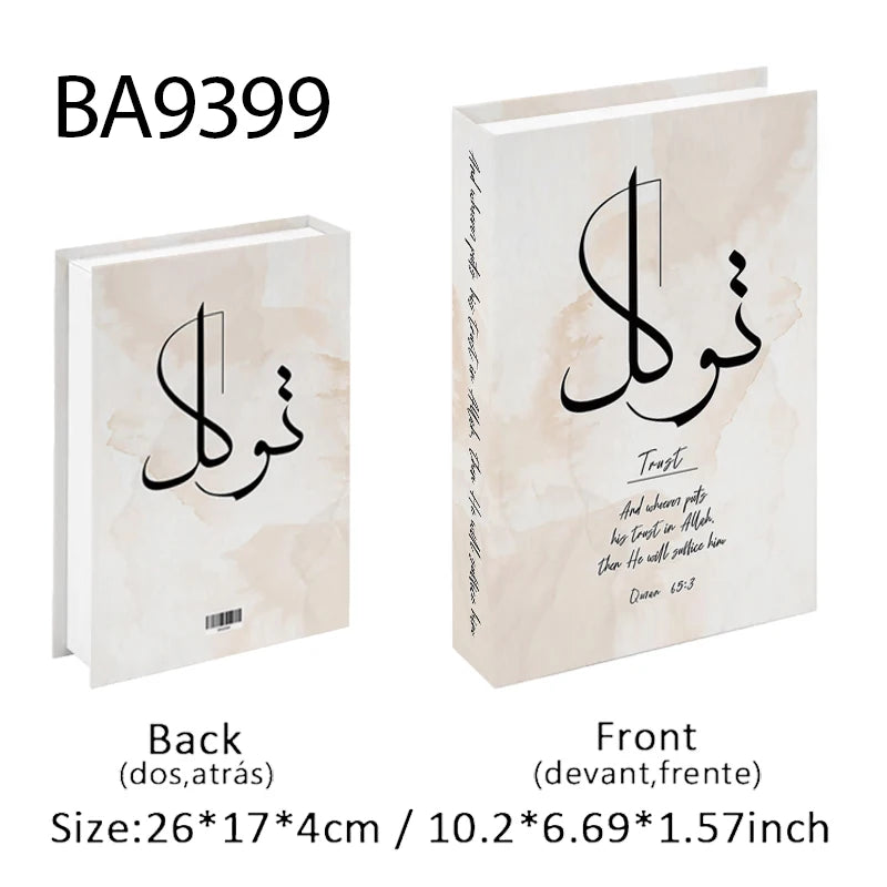 Islamic Decorative Books Kaaba Mosque Luxury Fake Book Storage Box Interior Decoration Coffee Table Bedroom Ornaments Room Decor