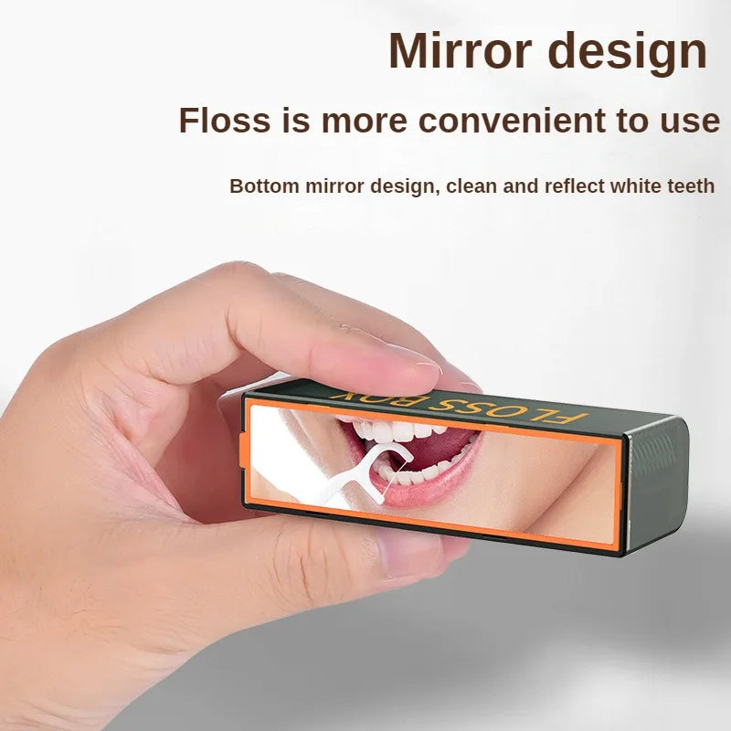 Dispensador de Hilo Dental de 20 Piezas que Contiene 10 Hilos Dentales, Caja de Almacenamiento de Hilo Dental Recargable Automática para el Cuidado de la Higiene Bucal
