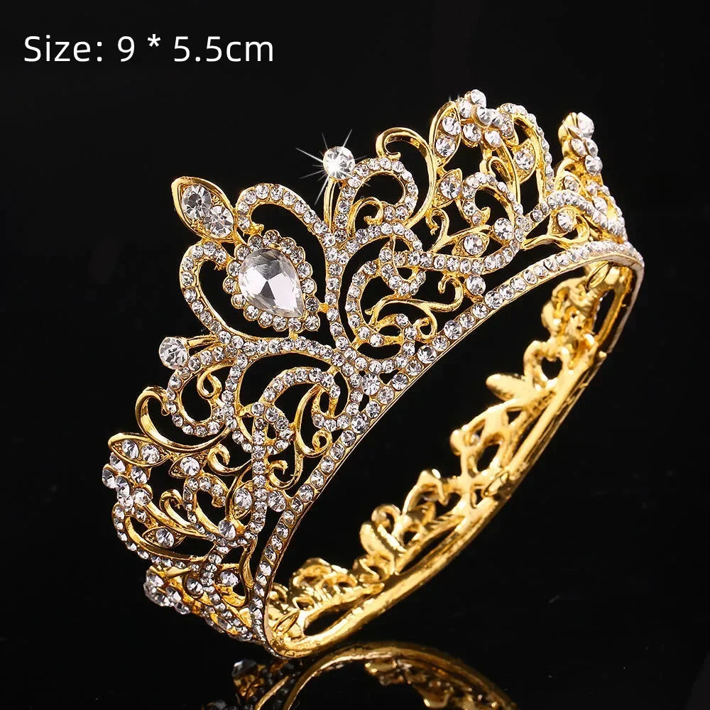 Nouveau Topper de Gâteau en Strass Couronne Chapeau Décoration Accessoires de Cheveux pour Enfants Princesse Fête de Mariage Anniversaire Fournitures
