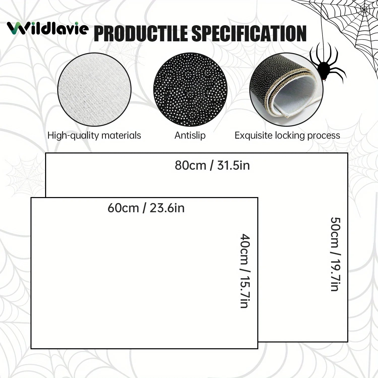 VIKAMA Welcome Mat Gray Outdoor Carpet Black Cat Carpet Crystal Velvet Non-Slip Mat Rug For Bedroom Living Room Carpet