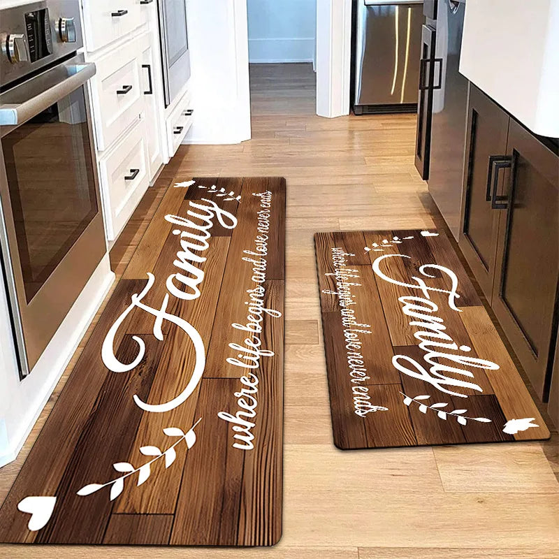 VIKAMA 1/2PCS Juego de alfombrillas de cocina modernas y sencillas, tira larga, absorbente de aceite, alfombrilla de pie, alfombrilla para puerta de baño doméstico