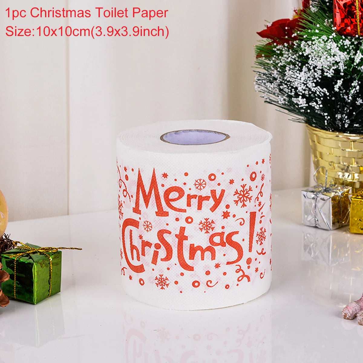 Christmas Santa Claus Bath Toilet Roll Paper Merry Christmas Decoration for Home 2025 Xmas Decor Navidad Natal New Year Gift