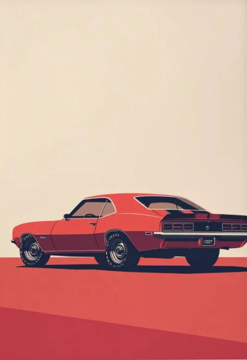 Retro Muscle Car 70s Auto Poster Classic German Car Poster Vintage Wall Art Unique Room Decoration Canvas Painting for Home Room