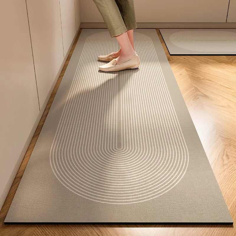 VIKAMA Alemania Alfombrillas de cocina estilo Wabi-sabi Antideslizantes Antigrasa Lavables Alfombrillas absorbentes de diatomeas Impermeables para pies