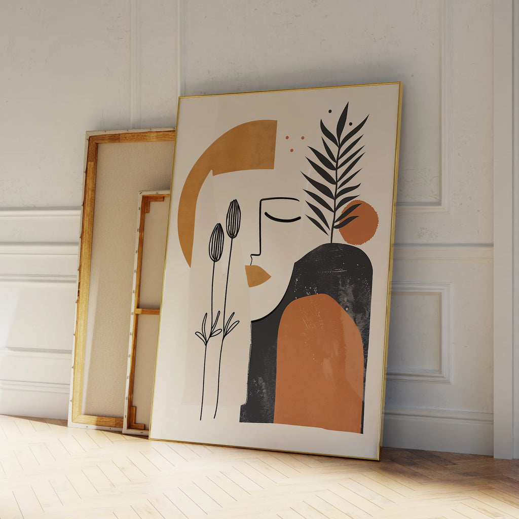 Art Moderne Abstraite Minimaliste Botanique Beauté Peinture Affiche Imprimé Toile Image Pour Salon Décoration Murale Maison