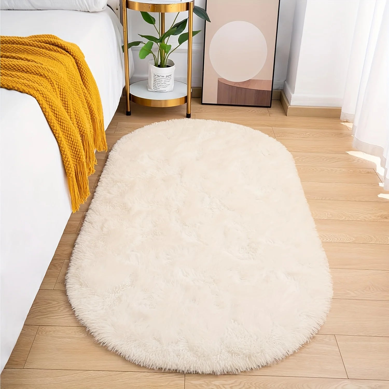 VIKAMA Alfombra de Seda Gris Densa Alfombra Cálida de Invierno para Dormitorio Alfombras de Cabecera Sala de Estar Sofá Alfombra Larga de Pelo Suave Tapete para el Hogar