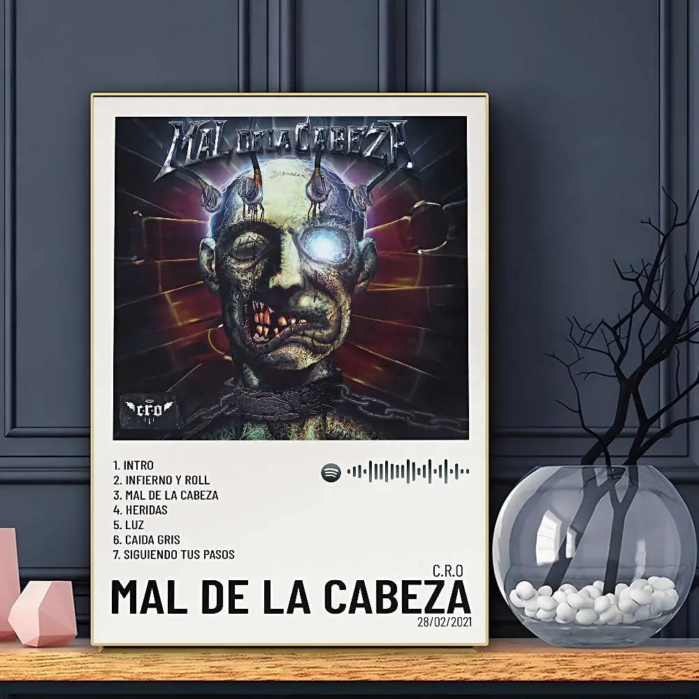 Póster HD C.R.O de Cantante, Arte Adhesivo de Pared Impermeable para Decoración de Hogar, Sala de Estar o Bar