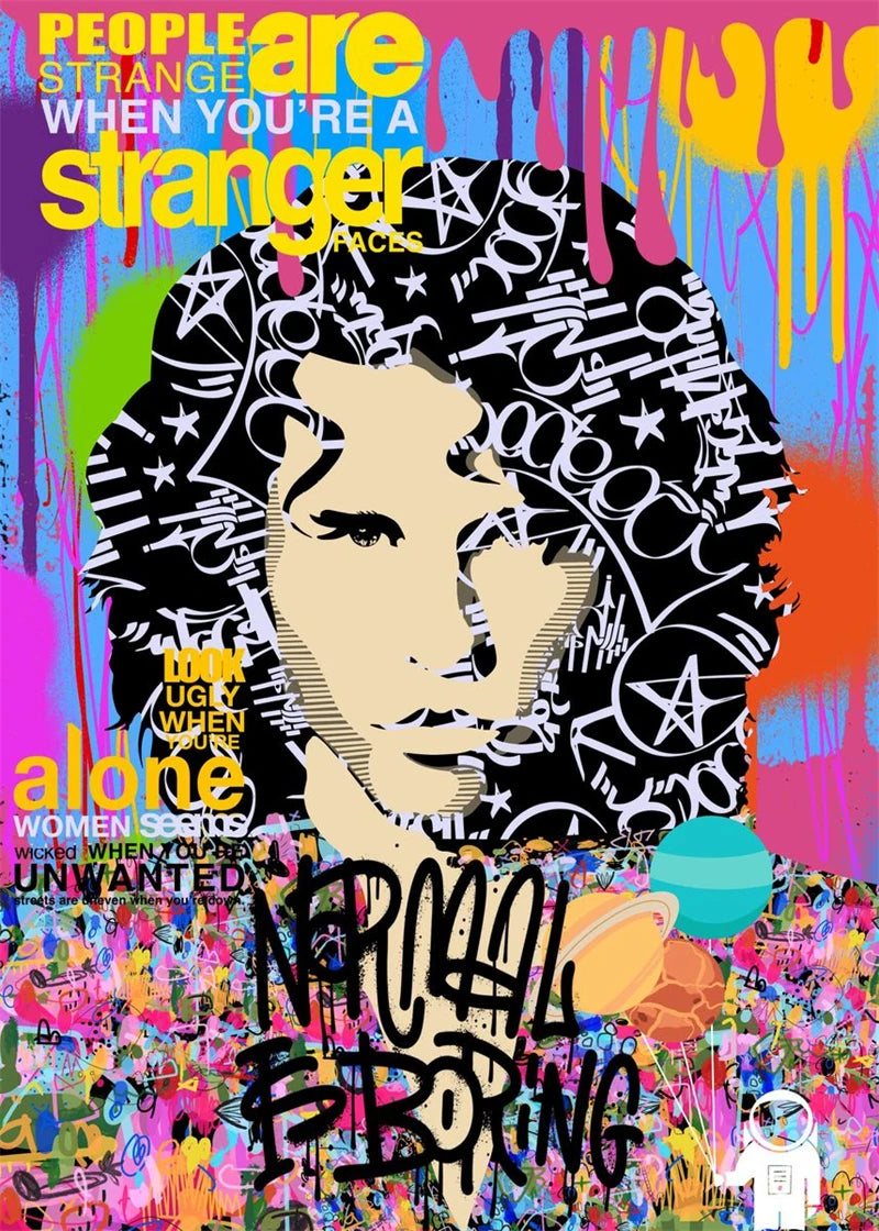 Nordic Pop Street Art Graffiti Music Poster Aesthetic The Door Rock Rapper Canvas Painting Wall Art Home Gallery Room Decor Bar