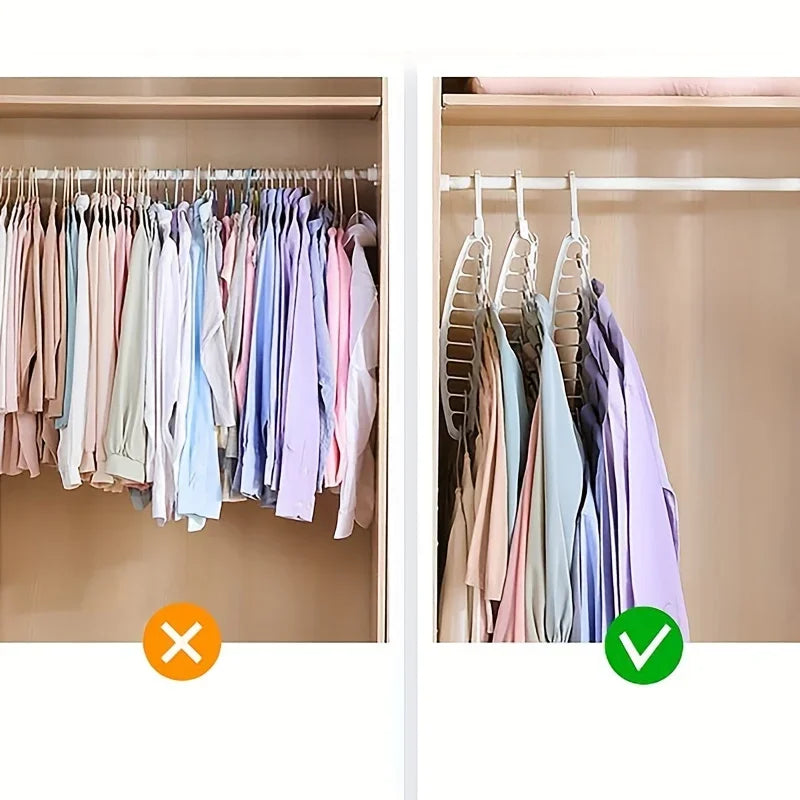 ¡1 Percha multiorificio que ahorra espacio! Plegable para el hogar/dormitorio/viajes – Apta para pantalones/camisas/faldas