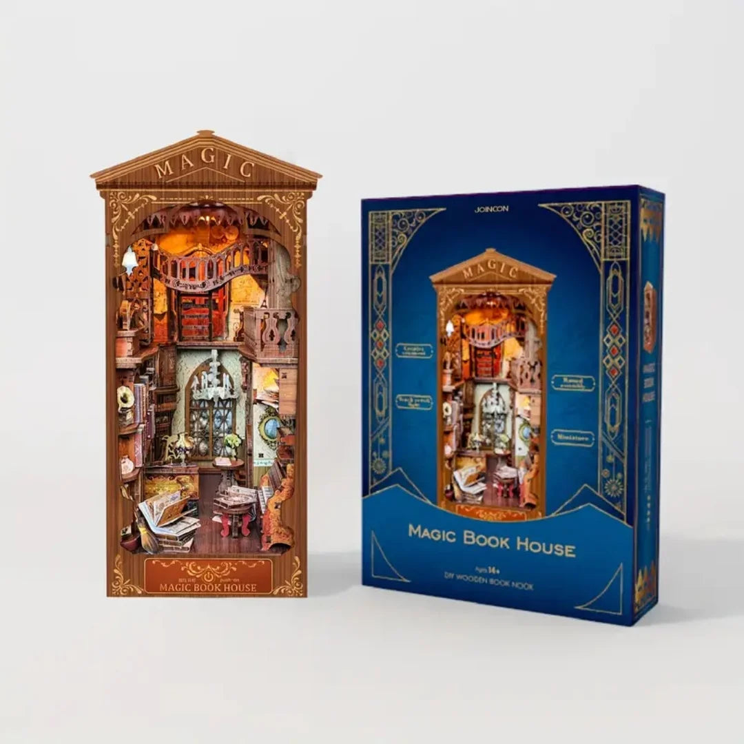 1 unidad, kit de casita de libros DIY, kit de modelo para montar, decoración para estanterías, micromodelo de decoración del hogar, el regalo perfecto para adolescentes y adultos