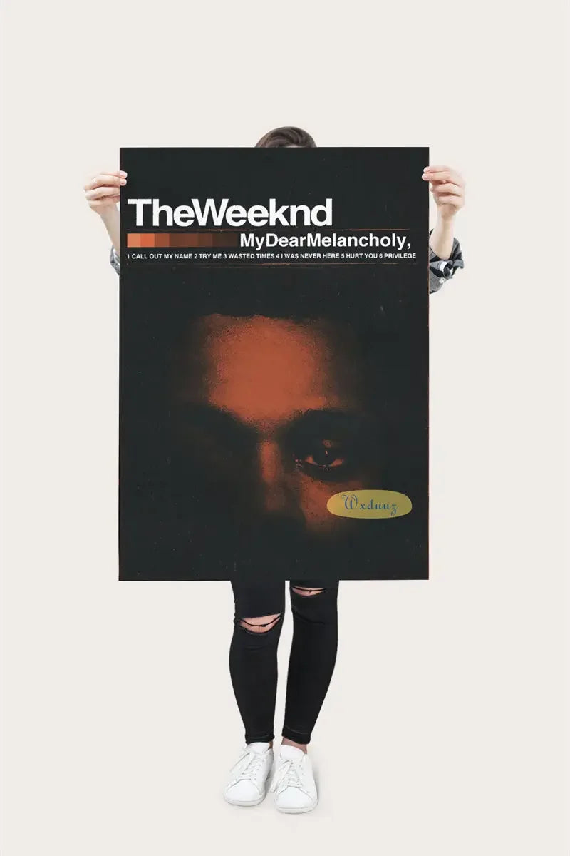 Póster The Weeknd Álbum de música Pop Rap Hip Hop Cantante Fotos de la vida Decoración de la pared Impresión de lienzo para el hogar Cuadros para sala de estar