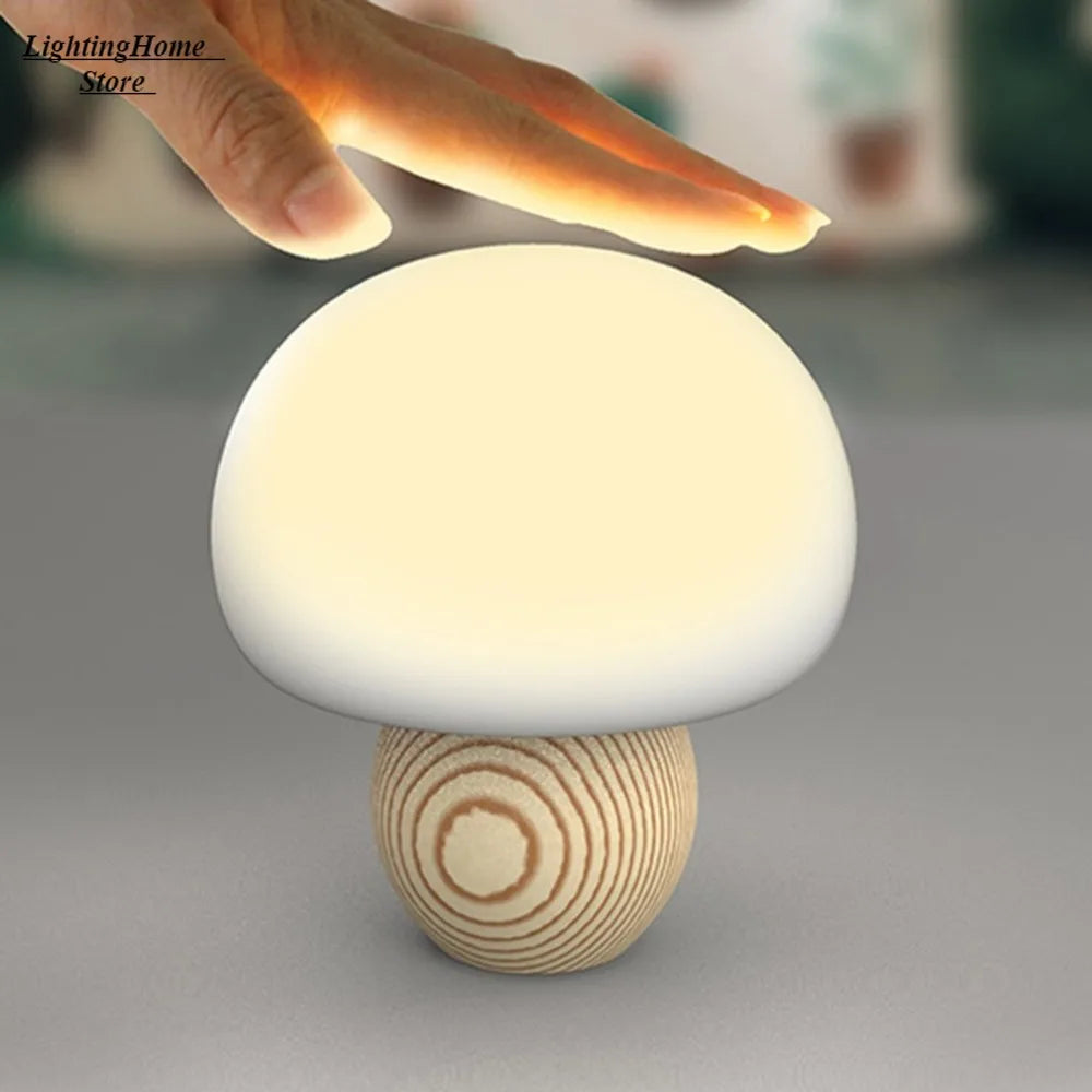 Lampe champignon tactile, mini veilleuse LED magnétique USB, lampe d'ambiance, lampe de chevet douce pour bébé/enfant pour dormir