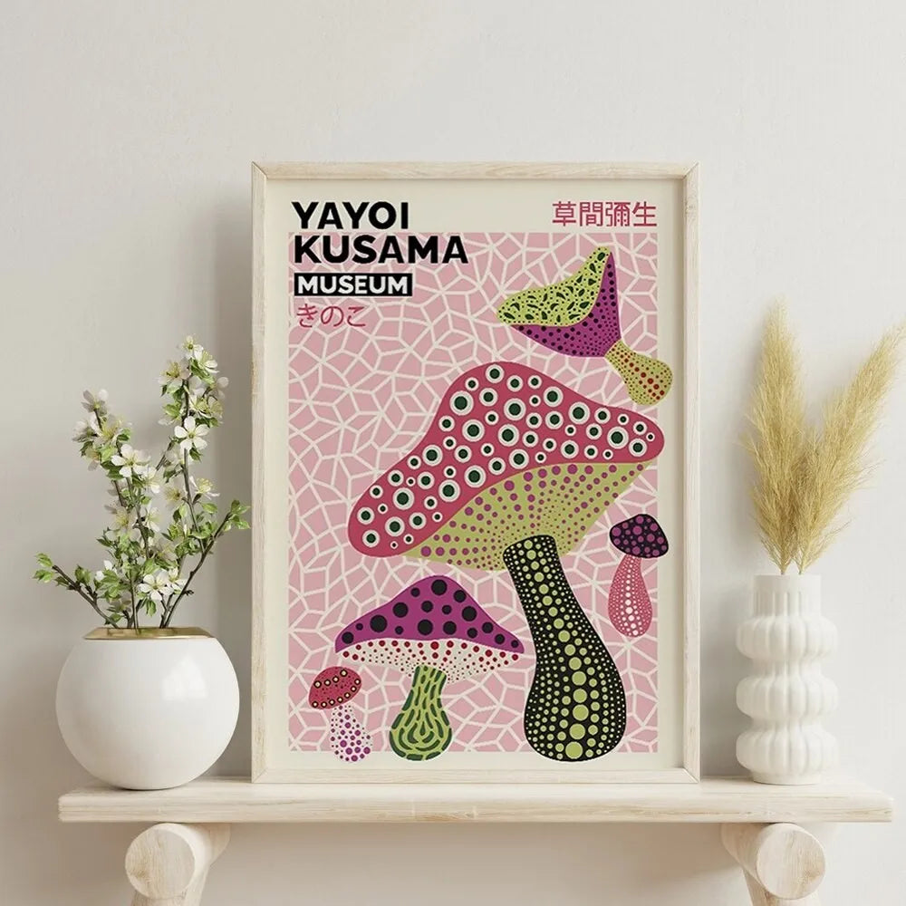 Peintures murales sur toile modernes abstraites Yayoi Kusama, affiches d'exposition d'art japonais pour la décoration de salon