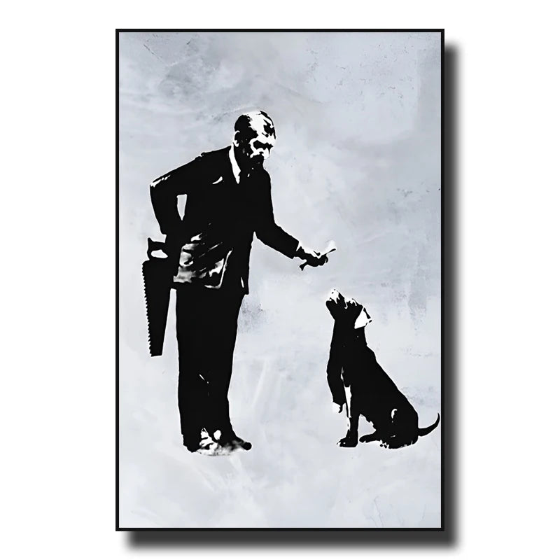 Banksy Street Graffiti Decorative Canvas Painting Girl with Balloon Art Poster Abstract Figure Mural Room Wall Decoration Prints