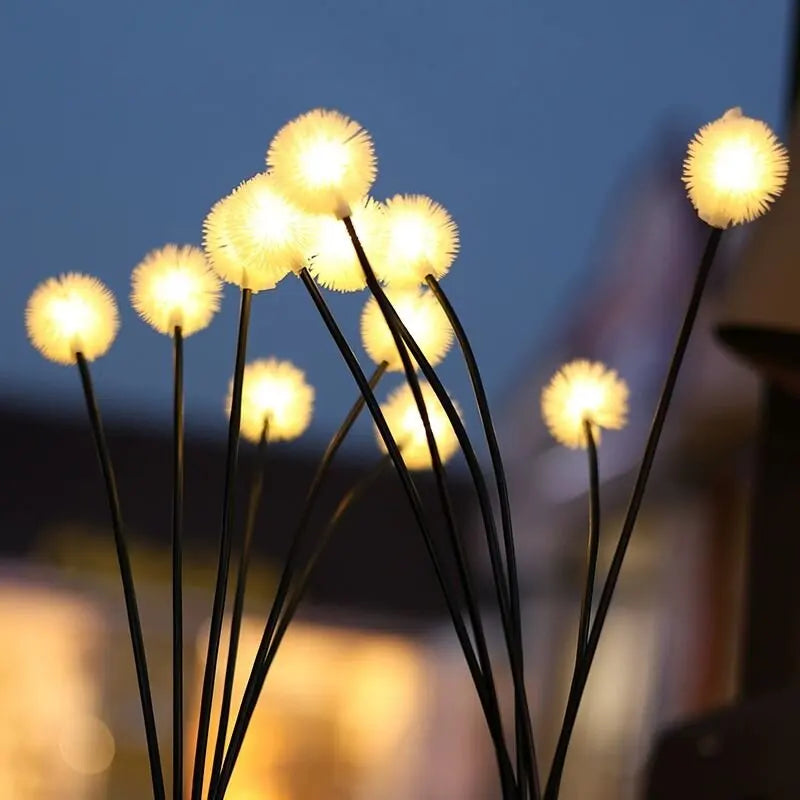 1 ud. Luces solares LED de jardín de diente de león, lámpara de césped de 6 cabezales y 2 modos, iluminación de paisaje ideal para jardín, césped, patio, camino, balcón