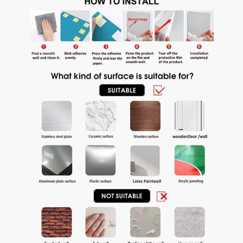 45 autocollants muraux miroir, autocollants muraux hexagonaux, autocollants de carreaux décoratifs DIY pour la maison