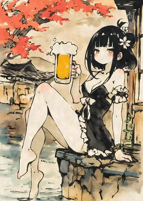 Cat Ear Anime Girl Eating Ramen Poster Aesthetic Anime Ramen Art Prints Japanese Style Cartoon Decor Sexy Girl Canvas Painting